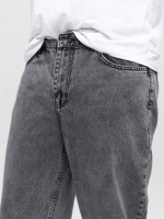 Джинсы мужские МОМ серые с высокой посадкой  2030-586