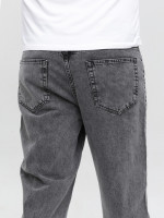 Джинсы мужские МОМ серые с высокой посадкой  2030-586