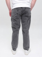 Джинсы мужские МОМ серые с высокой посадкой  2030-586