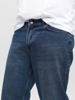 Джинсы мужские грязно-синие МОМ с высокой посадкой 2030-591