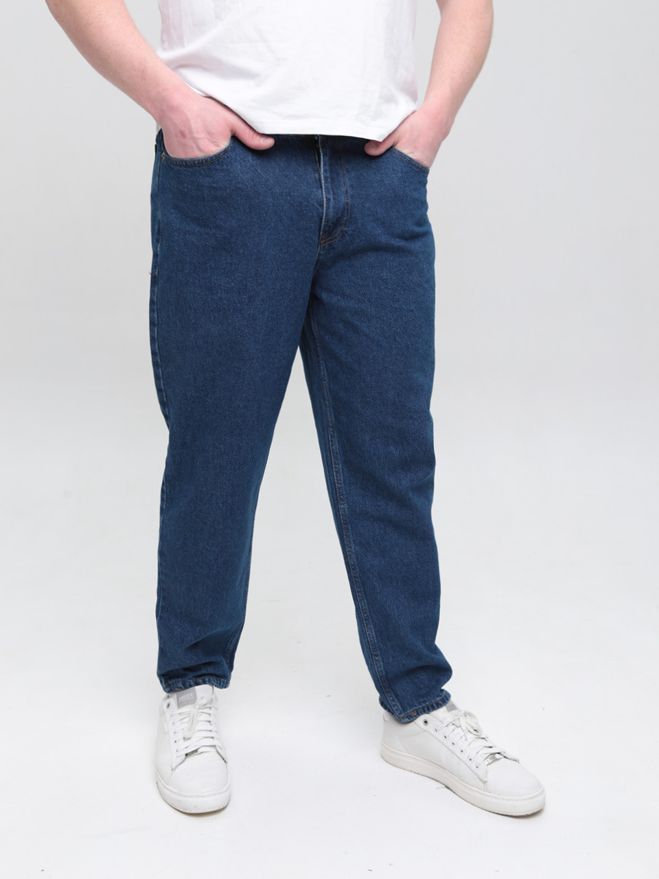 Джинсы мужские синие МОМ с варкой 2030-604