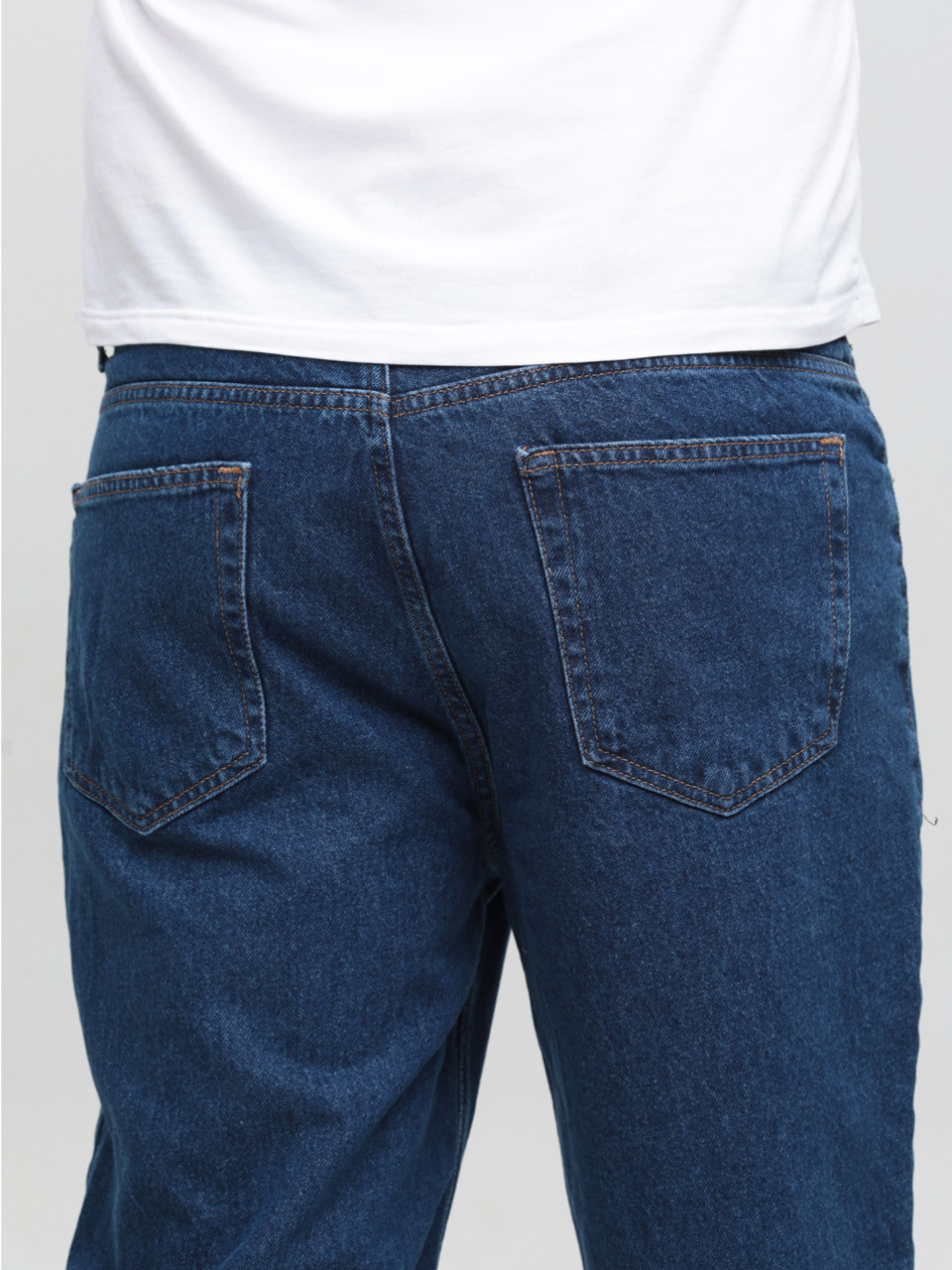 Джинсы мужские синие МОМ с варкой 2030-604