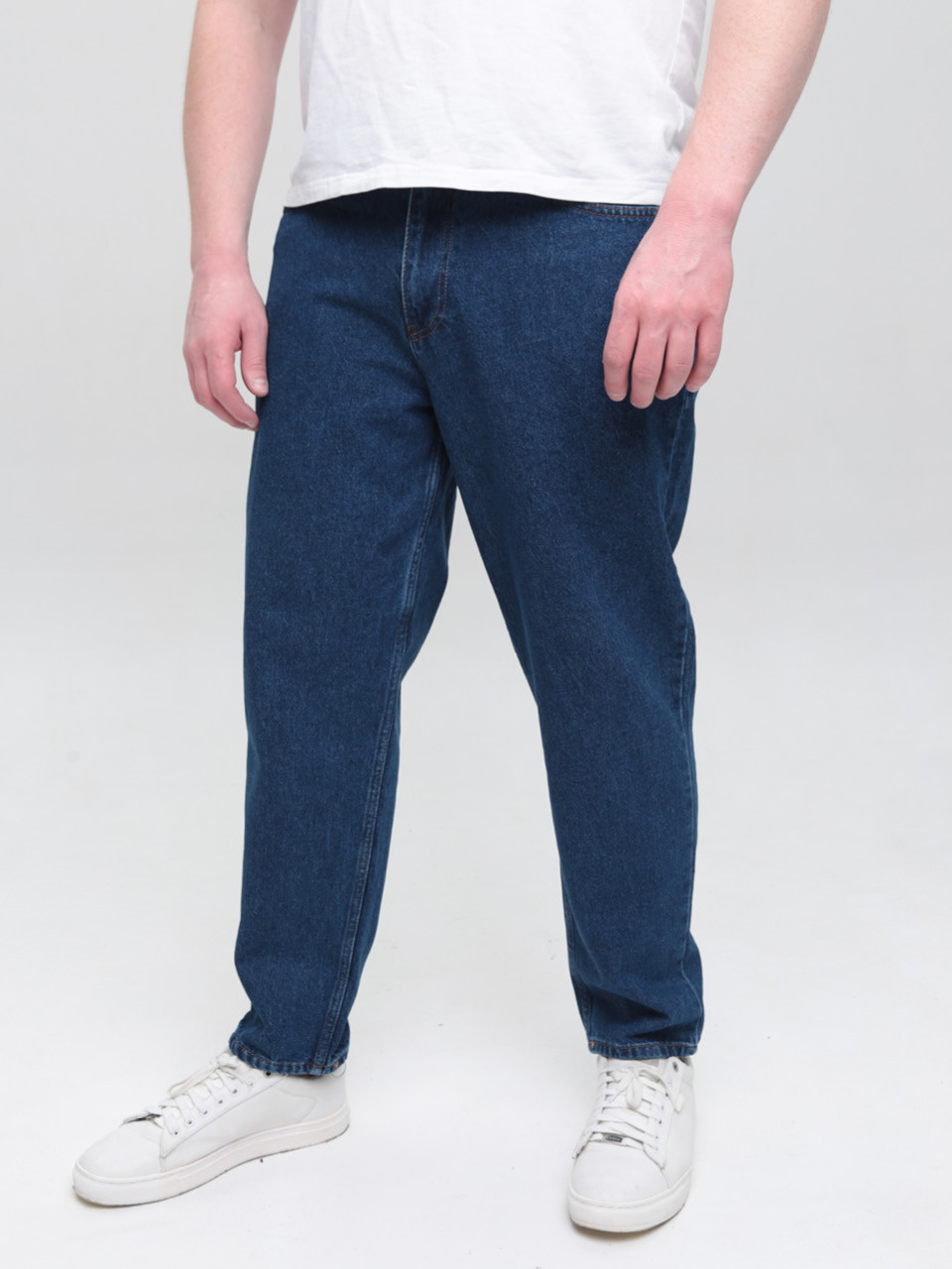 Джинсы мужские синие МОМ с варкой 2030-604