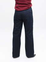 Джинсы женские широкие темно-синие длинные 1628