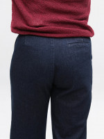 Джинсы женские широкие темно-синие длинные 1628