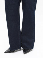 Джинсы женские широкие темно-синие длинные 1628