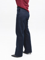 Джинсы женские широкие темно-синие длинные 1628