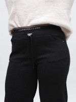 Брюки женские черные широкие теплые на резинке 10642-2