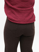 Штани жіночі коричневі широкі теплі зі стрейчем 7859-B-5