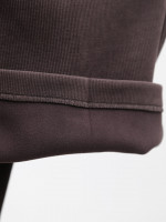 Брюки женские коричневые широкие теплые на резинке большие размеры 1720-B-6