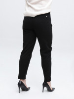 Брюки женские черные МОМ теплые на резинке большие размеры 1714-B-2