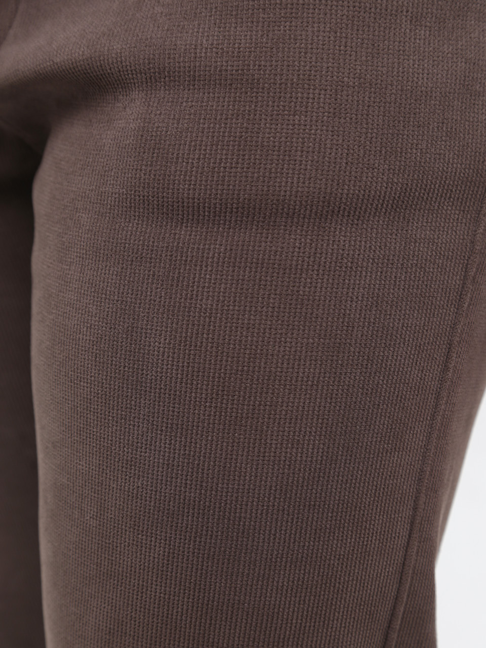 Брюки женские светло-коричневые широкие вельветовые на флисе 1707-7