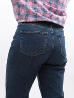 Джинсы женские МОМ прямые темно-синие 1617