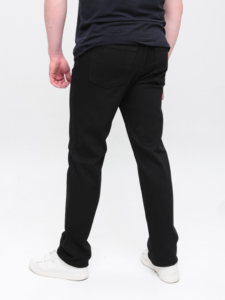 Джинси чоловічі чорні прямі зі стрейчем 347-51