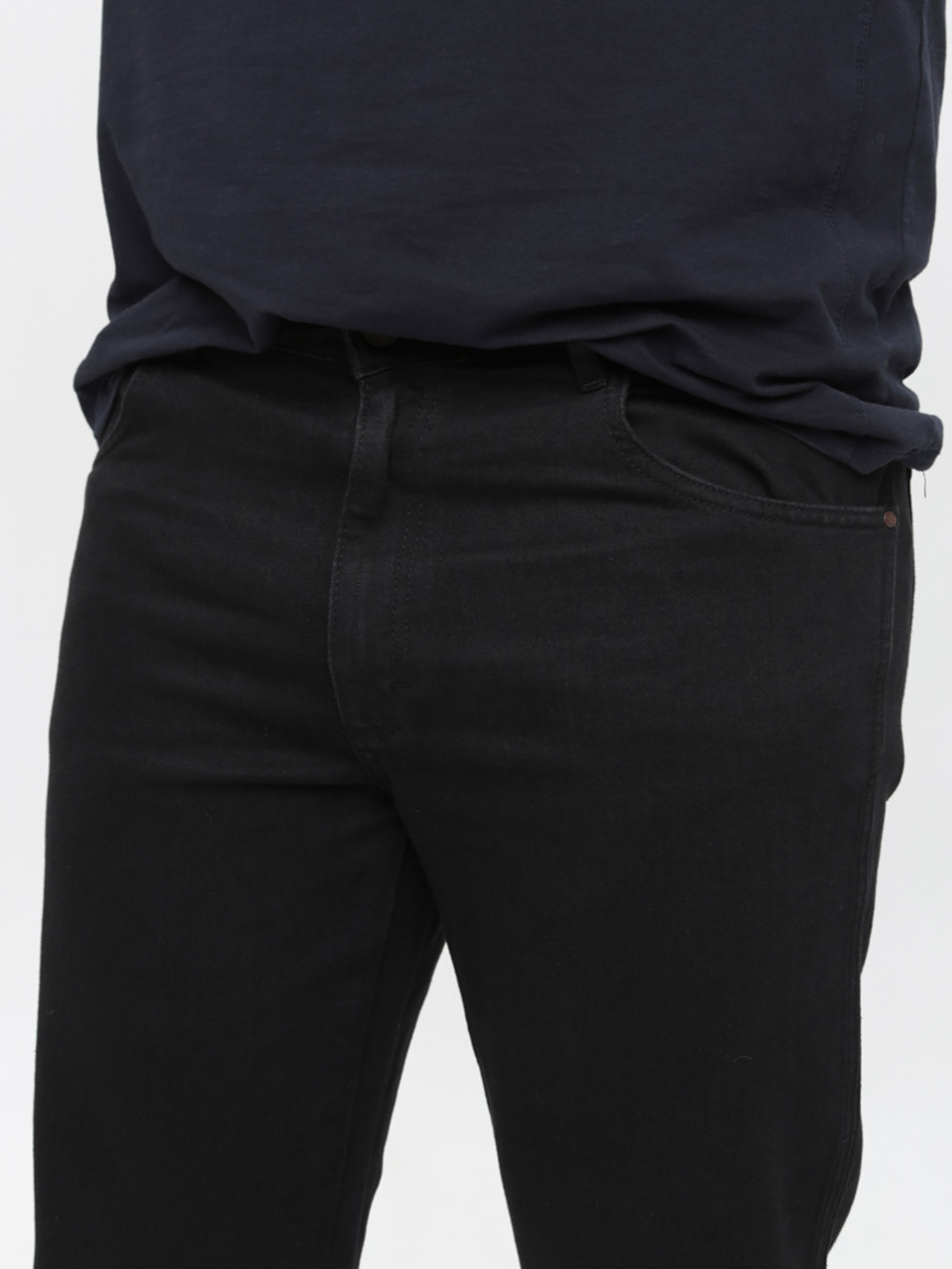 Джинси чоловічі чорні прямі зі стрейчем 347-51