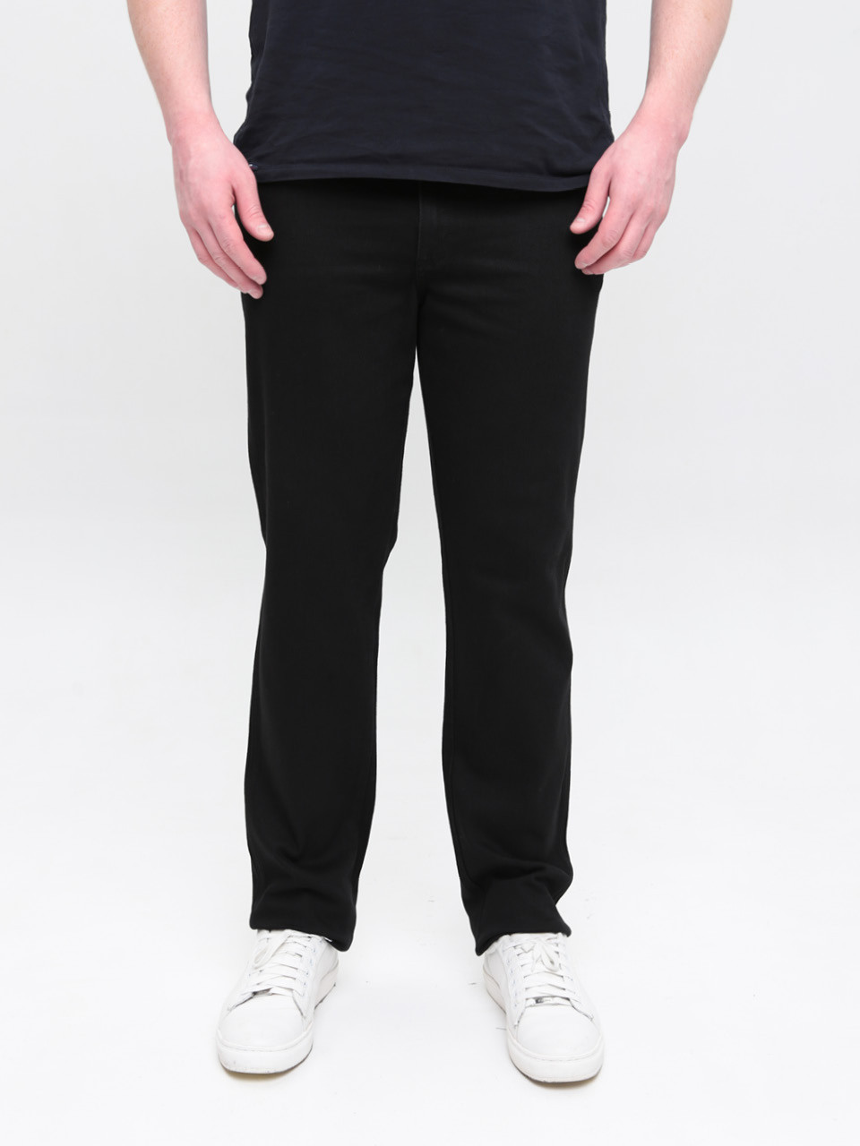 Джинси чоловічі чорні прямі зі стрейчем 347-51