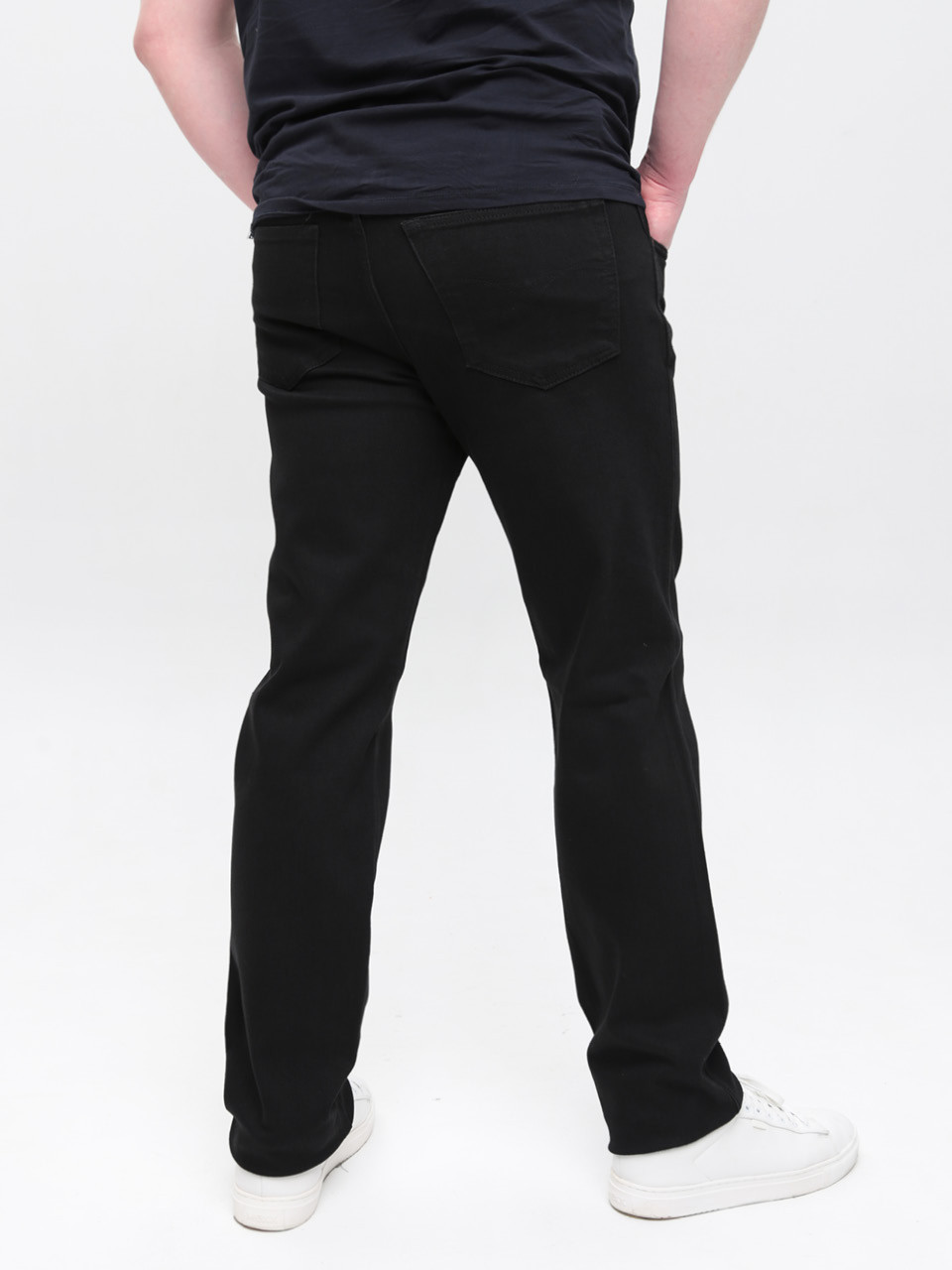 Джинси чоловічі чорні прямі зі стрейчем 347-51
