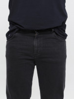 Джинсы мужские серо-черные прямые со стрейчем 347-52