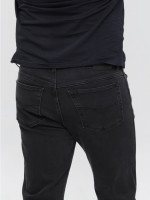 Джинсы мужские серо-черные прямые со стрейчем 347-52