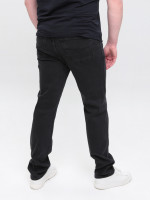 Джинсы мужские серо-черные прямые со стрейчем 347-52