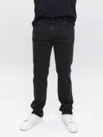 Джинсы мужские серо-черные прямые со стрейчем 347-52