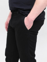 Джинси чоловічі чорні прямі з косою кишенею 5008-53