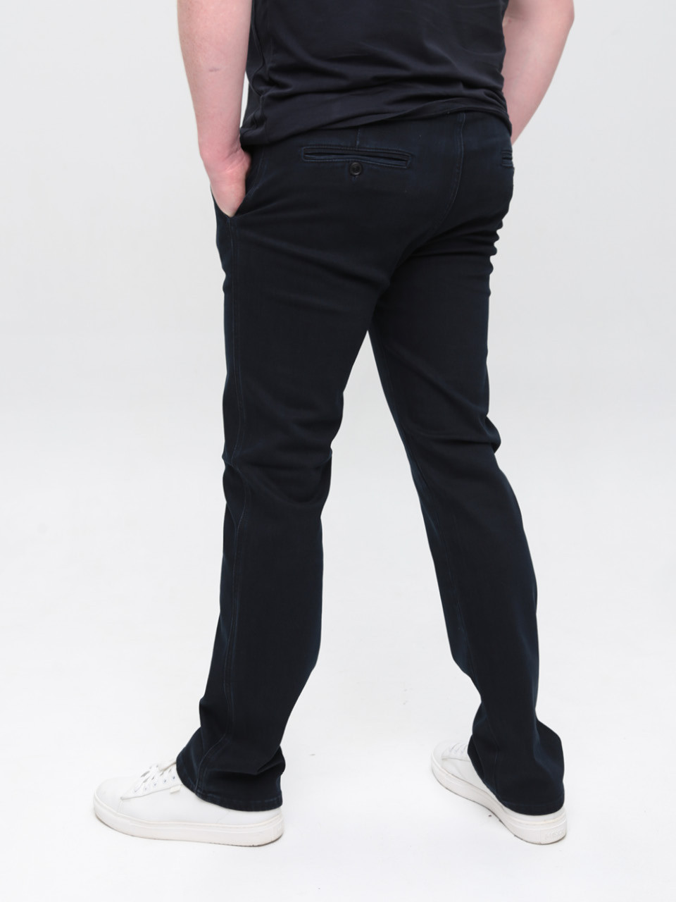 Джинсы мужские черные-синие прямые с косым карманом 5008-54