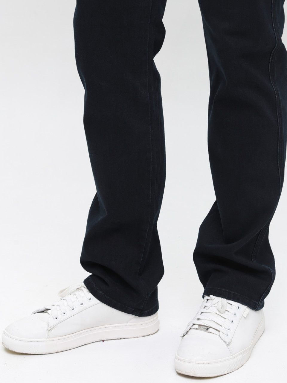 Джинсы мужские черные-синие прямые с косым карманом 5008-54