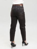 Джинси жіночі коричневі МОМ зі стрейчем 7825-5