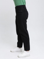 Джинси жіночі чорні утеплені на флісі МОМ великі розміри 3257-B