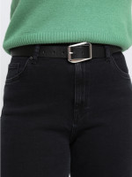 Джинси жіночі чорні утеплені на флісі широкі 3289-063