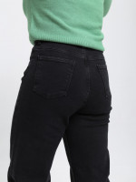 Джинси жіночі чорні утеплені на флісі широкі 3289-063