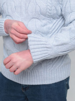 Светр чоловічий блакитний вовняний зимовий з горлом 230-675-5