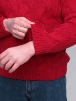 Светр чоловічий червоний зимовий вовняний з горлом 230-519-8