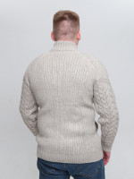 Светр чоловічий бежевий зимовий вовняний з горлом 230-321-5