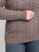 Светр жіночий бежевий зимовий вовняний на блискавці 230-321-3