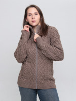 Светр жіночий бежевий зимовий вовняний на блискавці 230-644-3
