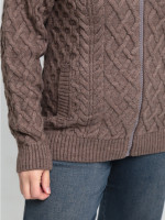 Светр жіночий бежевий зимовий вовняний на блискавці 230-644-3