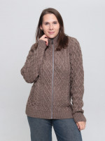 Светр жіночий бежевий зимовий вовняний на блискавці 230-644-3