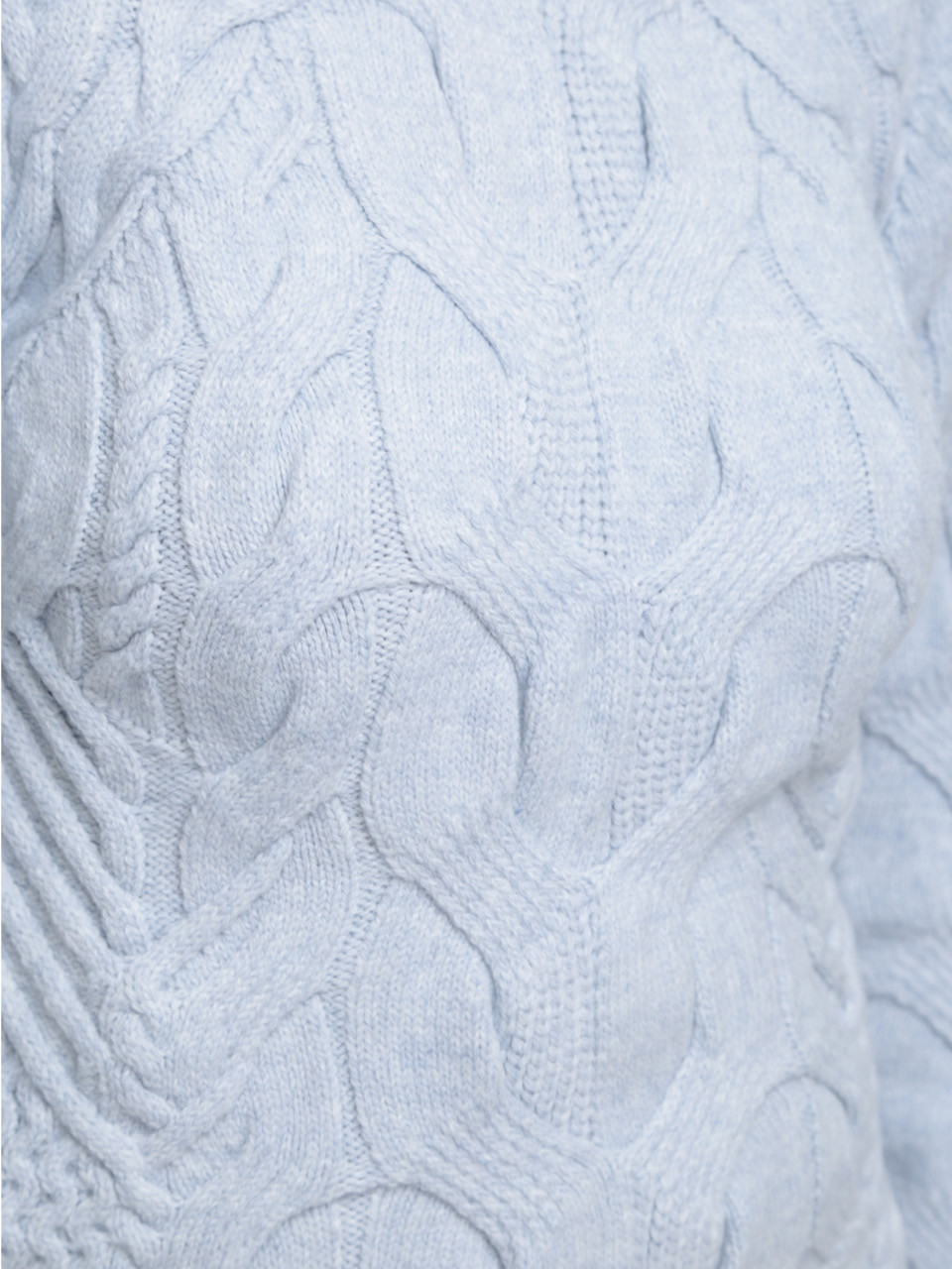 Светр жіночий блакитний вовняний зимовий з горлом 230-675-5