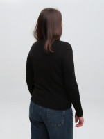 Свитер женский черный с горлом 0500-1