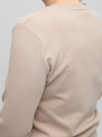 Жіночий лонгслів бежевий з принтом прямий 533-7