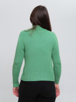 Свитер женский зеленый с горлом 0500-3