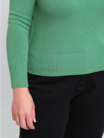 Свитер женский зеленый с горлом 0500-3