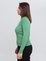 Свитер женский зеленый с горлом 0500-3
