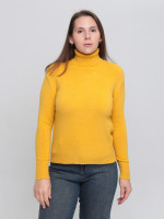 Свитер женский желтый с горлом 0500-4