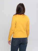Свитер женский желтый с горлом 0500-4
