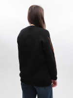 Світшот жіночий чорний на флісі 1462-1