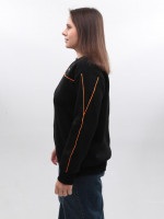 Світшот жіночий чорний на флісі 1462-1