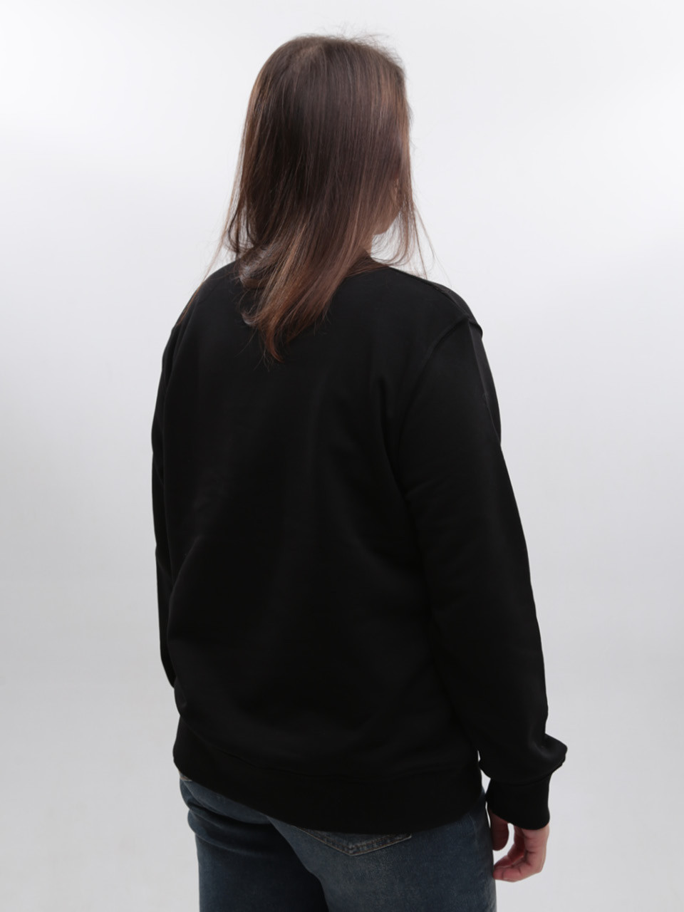 Світшот жіночий чорний на флісі 1784-1